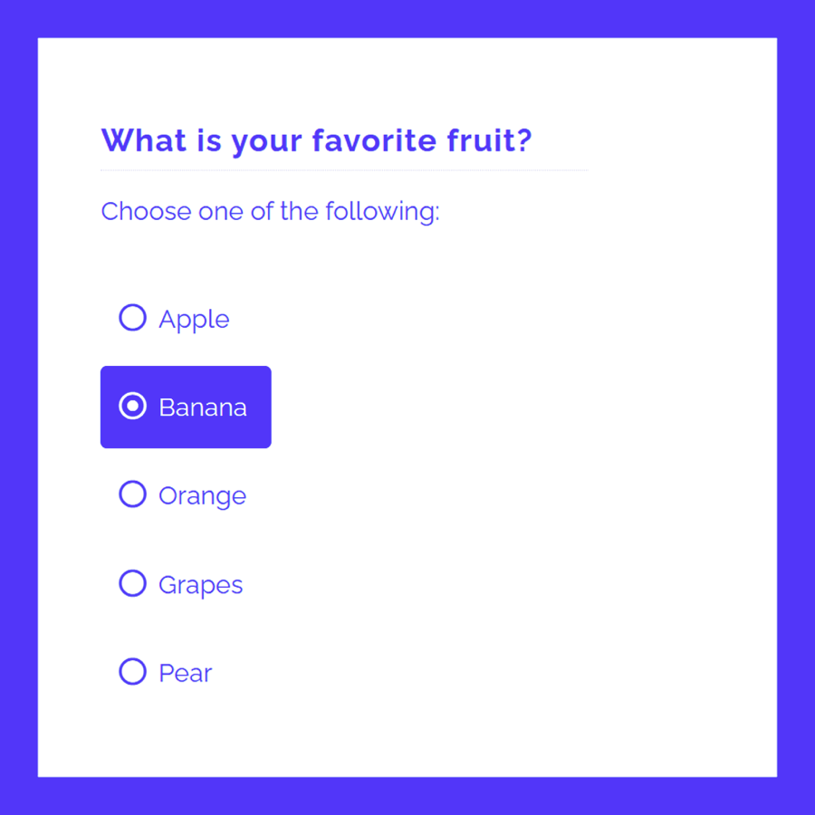 Single select